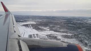 Aeroflot Landing Murmansk Airbus A320 Sharklets Winter Afternoon