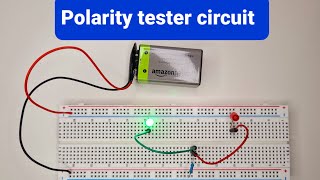 Polarity tester circuit / دائرة اختبار القطبية