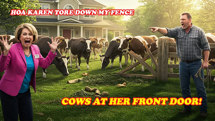 HOA Karen Tore Down My Farm Fence — Then Panicked When My Cows Showed Up at Her Front Door 🐄🚪