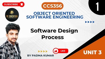 3.1 Software Design Process | OOSE | CCS356 | Anna university R2021 in Tamil