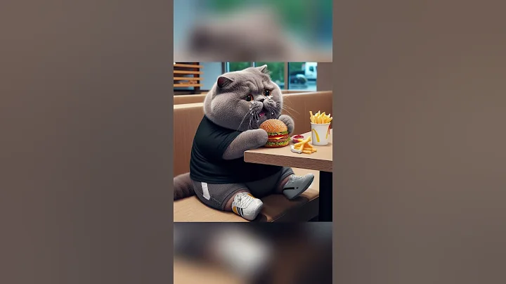 Fat cat and Burgers  #ai #animation - DayDayNews