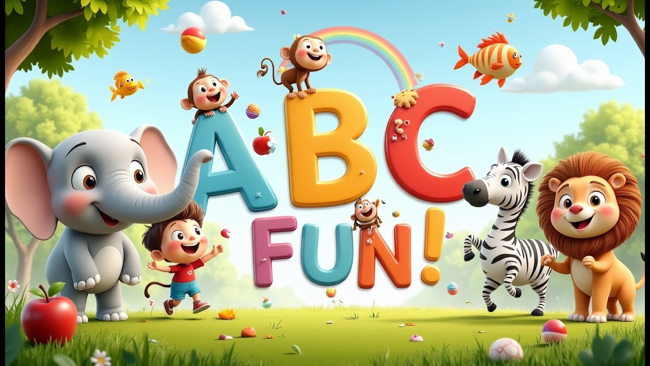 ABC Fun Learning Video for Children | Alphabet, Animals & Actions - YouTube