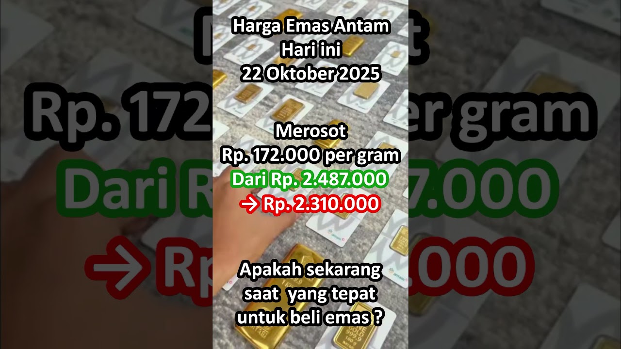 Harga Emas Antam Turun Drastis Hari Ini! 📉 Cek Harganya Sekarang! 🤑