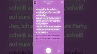 scheiss auf eure party (sped 🆙 +lyrics) Resimi