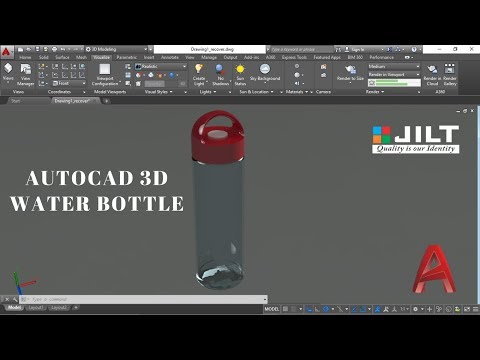 Autocad 3D | Design 2 | WATER BOTTLE