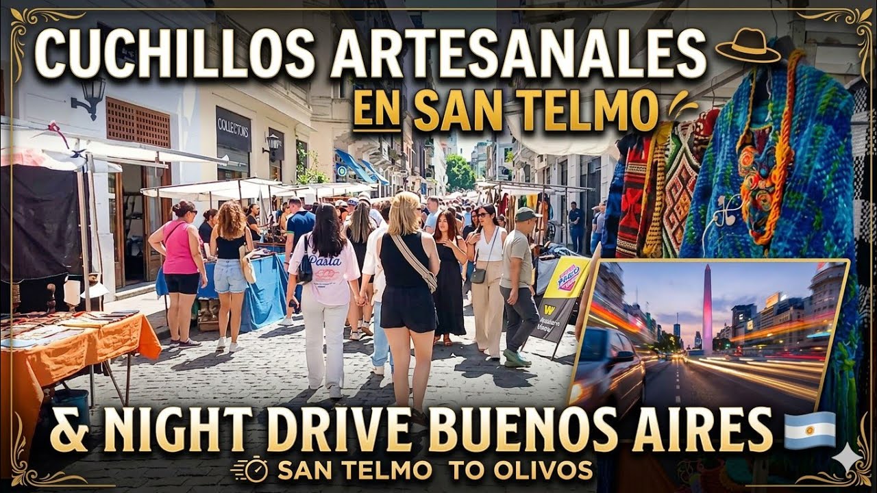 Cuchillos Artesanales en San Telmo & Night Drive Buenos Aires 🇦🇷 (San Telmo to Olivos)