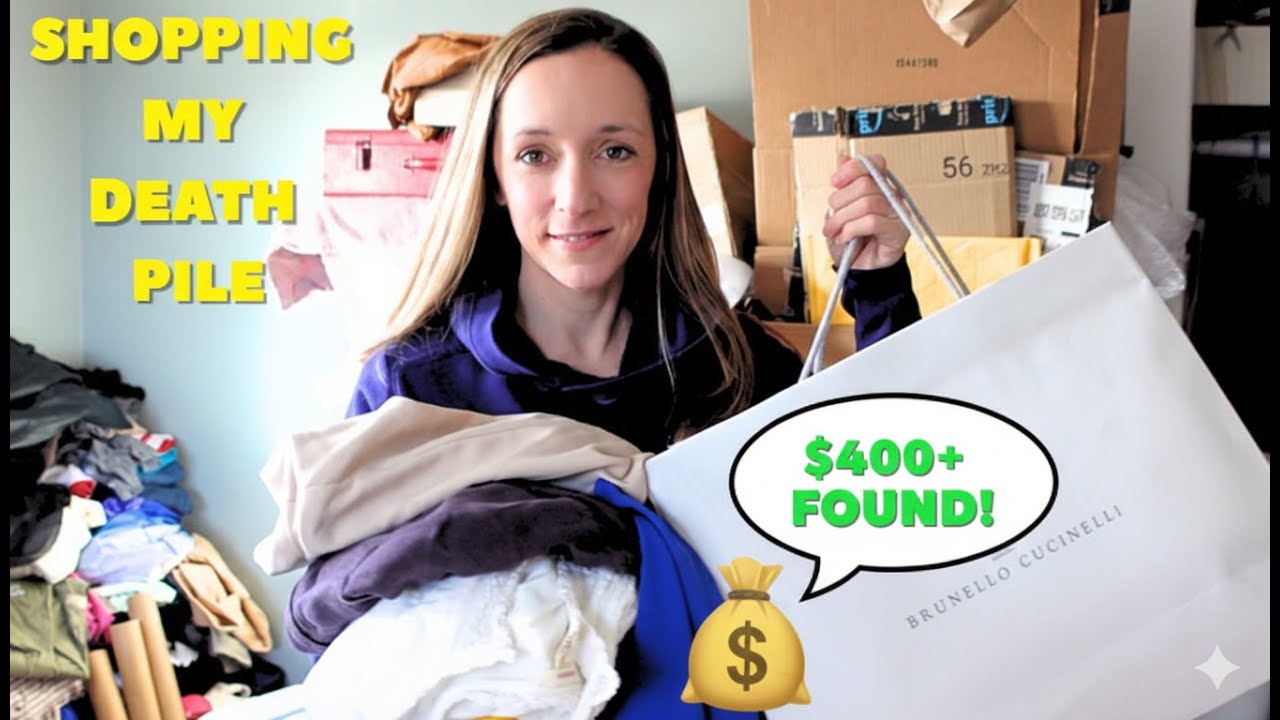 I Found Designer Items in my Death Pile! (No Thrifting Challenge)