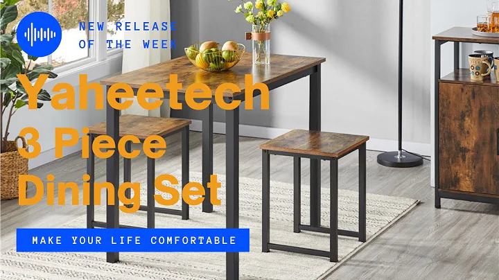 Yaheetech 3-Piece Dining Set (Rustic Brown) #diningset