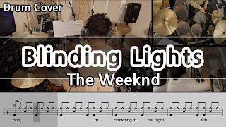 Blinding Lights - The Weeknd  Drum Cover & Drum score(드럼커버 & 드럼악보)  / Blinding Lights drum