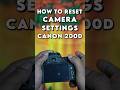 HOW TO RESET CAMERA SETTINGS IN CANON 200D | Beginner's Guide.
