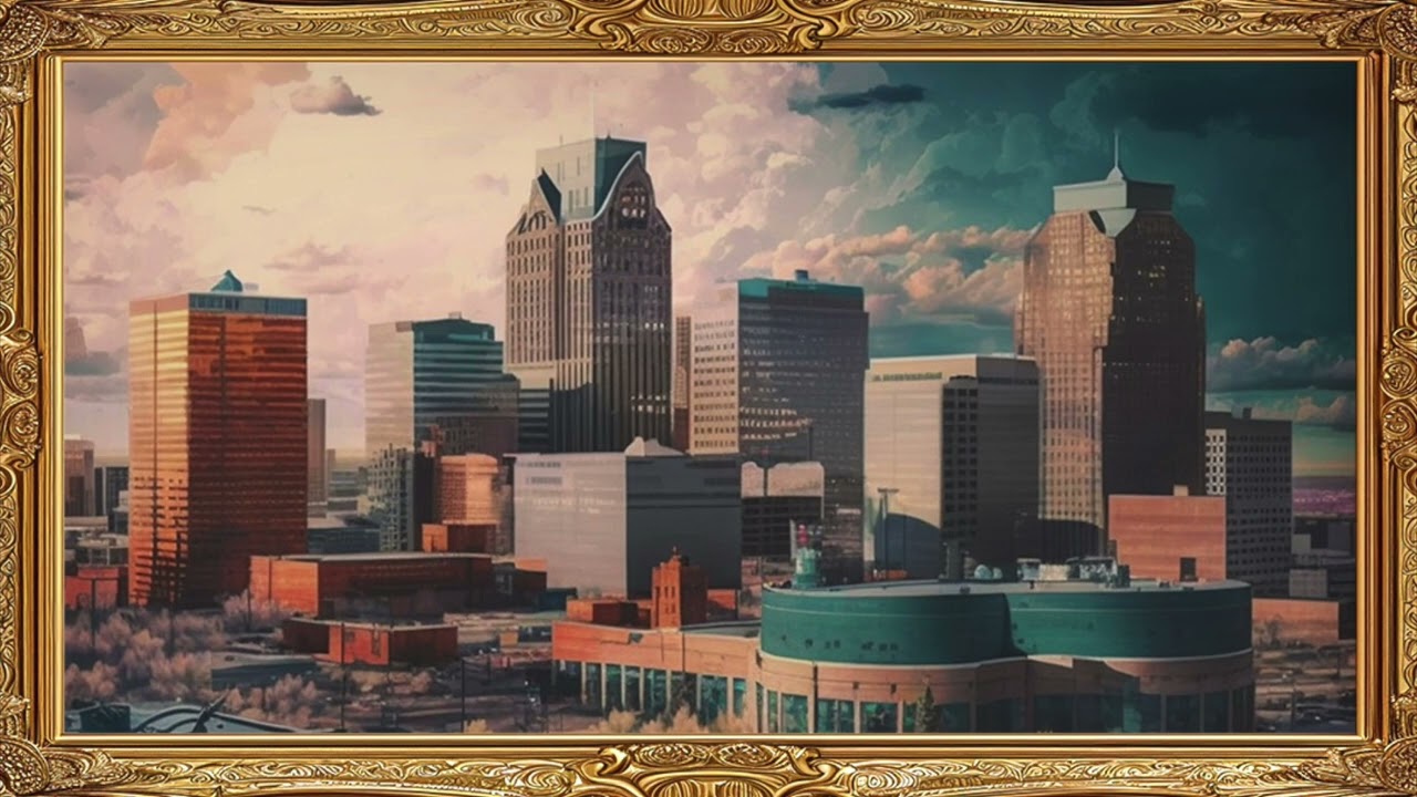 Denver Frame TV Art Vintage Retro Wallpaper Framed HD Screensaver Colorado City Scenery Slideshow