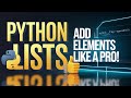 #Python #Coding Mastering Python Lists: Adding Elements Like a Pro!