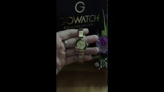 * MOVADO Bold Yellow Gold Ion Plated Stainless Steel Ladies Watch 3600104. 