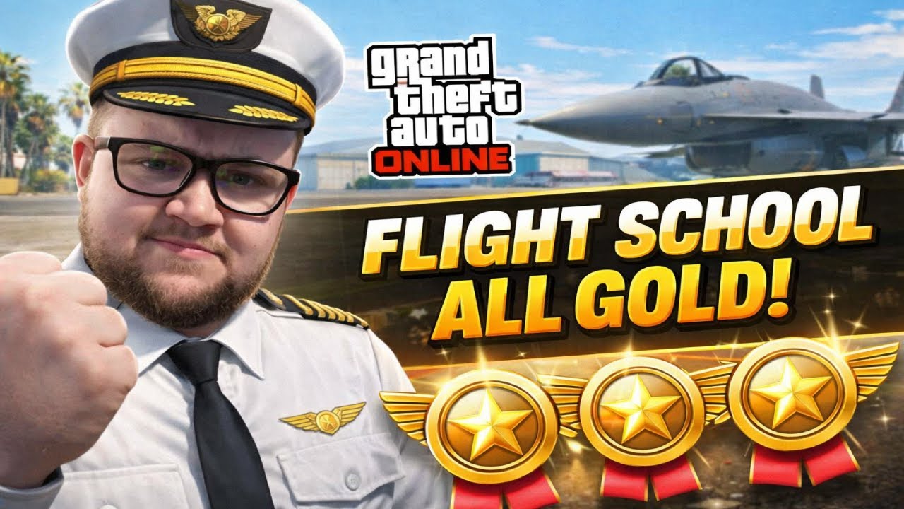 I Got All GOLD in the GTA Online Flight School