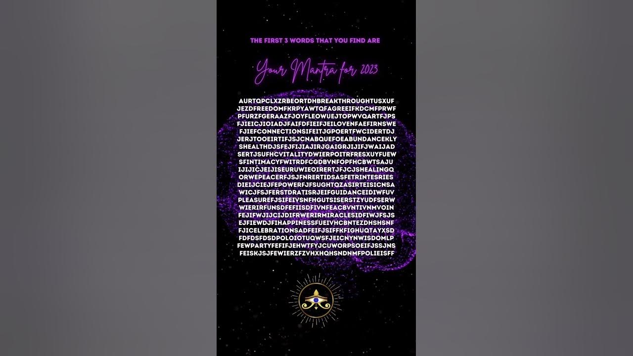 the-first-three-words-that-you-find-are-your-mantra-for-2023-youtube