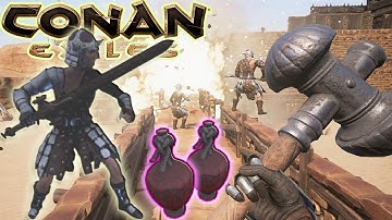 RAIDING AN ADMIN BASE & VAULT WITH EXPLOSIVE JARS (Conan: Exiles Raid)