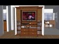 Flat Panel T.V. - Enclosed Storage Cabinet - Sequence Animation Flat Panel T.V. - Enclosed Storage Cabinet - Sequence Animation