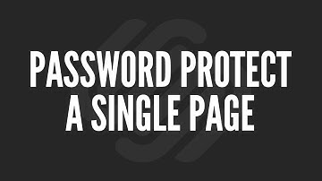 Squarespace Tutorial: Password Protect a Single Page