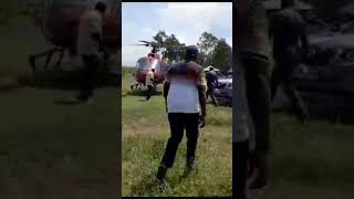 How Raila Arrives at the LUO Elder's Home Kisumu In a Red Chopper #Presidential