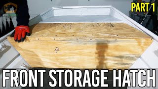 FRONT STORAGE HATCH DECK PART 1  Jon Boat To Bass Boat Conversion Build 1436