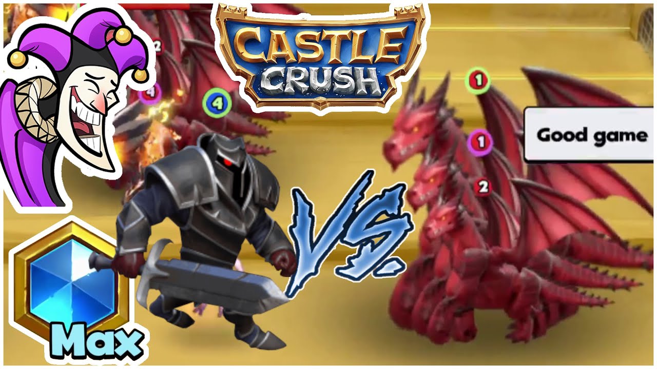 Castle Crush 🔥 Giant Growth and Black Knight and Dragon Strategy and Standard Bearer 😱 Maxed Out