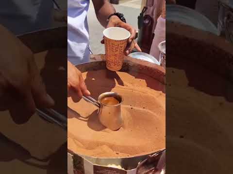 Making Arabian Coffee in the Desert #saudiarabia #arabiccoffee #dubai #desert