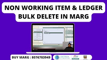 How to delete non working item & ledger (party) bulk delete in Marg ERP  [Hindi] Buy : 8076783949