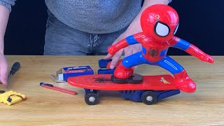 开箱测评“蜘蛛侠特技滑板车”，漫威正版授权，这技术能秒各位不？