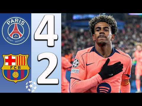Yamal GOAL! PSG vs Barcelona 4-2 • Highlights Uefa Champions League 26/27