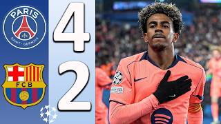 Yamal GOAL! PSG vs Barcelona 4-2 • Highlights Uefa Champions League 26/27