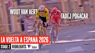 Tadej's FIRST stage in red 👀 La Vuelta a España 2026 Stage 2 Highlights