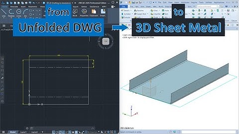 ZW3D - Convert Unfolded DWG File to 3D Sheet Metal - Bahasa Indonesia