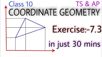 Coordinate Geometry || Exercise :-7.3 || Class 10 || AP and TS || Telugu