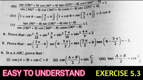 class 11 maths | trigonometric functions class 11 | rd sharma exercise 5.3 | trigonometry | cbse