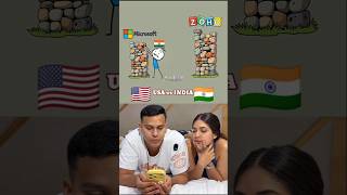 🇺🇲 Microsoft vs Zoho 🇮🇳 #usavsindia #funny #usa #vs #india #youtubeshorts #comedy #shorts