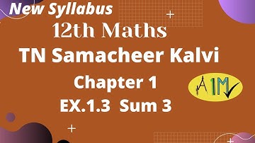 Class 12 Maths | Exercise 1.3 Q.No.3 | Applications of Matrices and Determinants
