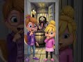 Girl Chipmunks See The Monster On The Bathroom