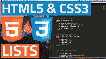 HTML5 and CSS3 beginner tutorial 6 - Lists