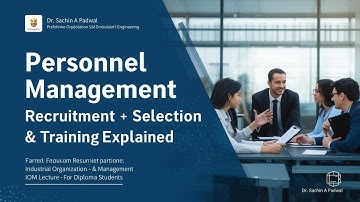 Personnel Management in Industrial Organization & Management | Recruitment, Selection & Training