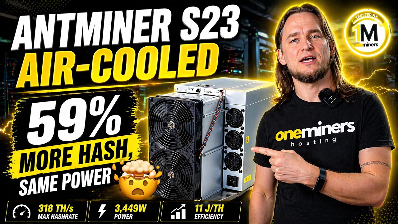 Antminer S23 Air-Cooled – 59% More Hash, Same Power