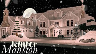 NO LARGE PLOT Winter Mansion 100K Bloxburg Speedbuild