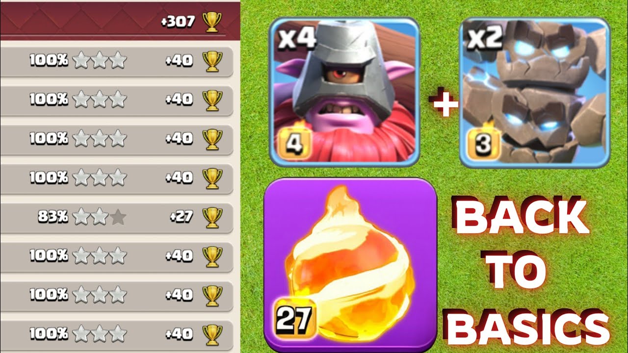 Fireball Meteor Golems with Throwers is Back in Legends League in Clash of Clans 💥 