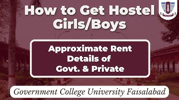 How to Get Hostel in GCUF For Boys and Girls | GCUF Hostel Dues Details
