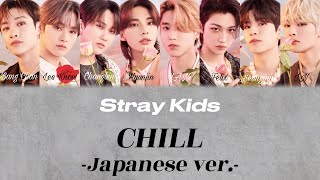 【字幕】CHILL-Japanese ver.-/StrayKids(스트레이키즈)【lyrics|歌詞字幕|日本語バージョン】