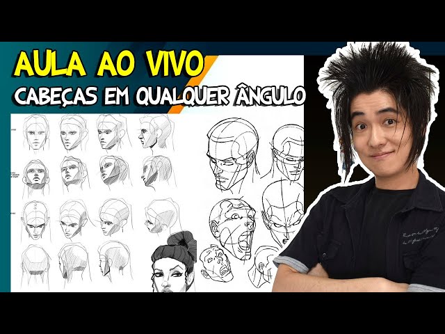 Como Desenhar Anime: Cabeça em QUALQUER Ângulo! 