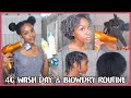 💦 4C MOISTURIZING WASH DAY & BLOWDRY ROUTINE| ADAISHA MIRIAM