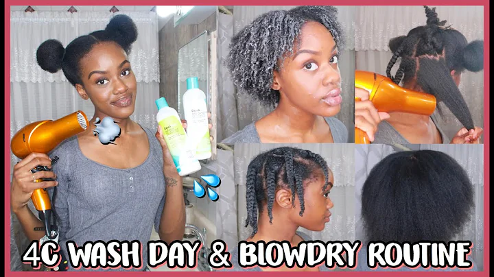 💦 4C MOISTURIZING WASH DAY & BLOWDRY ROUTINE| ADAISHA MIRIAM