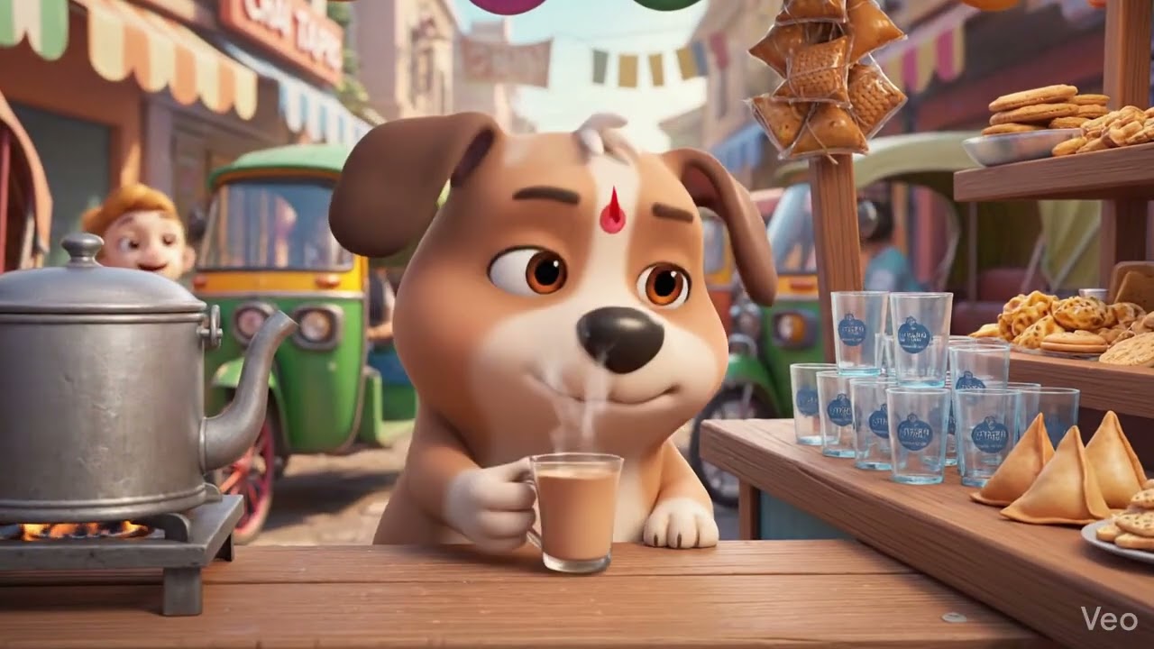 Bhaiya Biscuit Free Milega Kya? 😂☕ | Funny Dog Cartoon Hindi Short