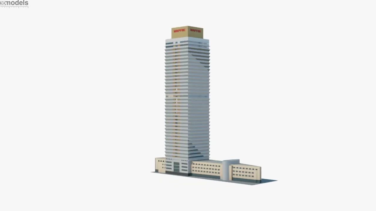 Torre Mapfre 3D model by 3DModels.org