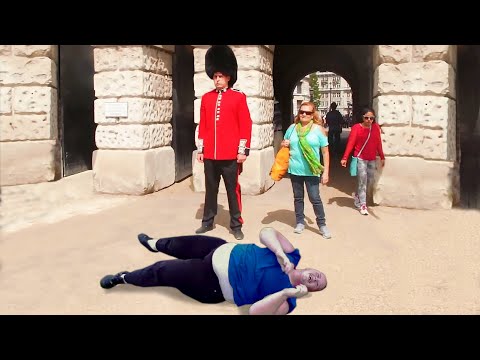 Karen tries to mess with a royal guard.. (BIG MISTAKE)